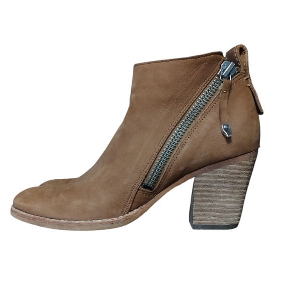 Dolce Vita Calfskin Mocha Mousse Ankle Booties - Picture 3 of 7